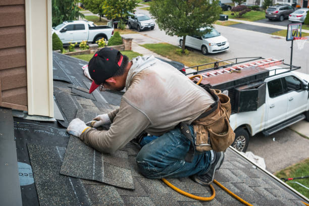 Professional Emergency Roof Repair technician working in Chatham, NJ